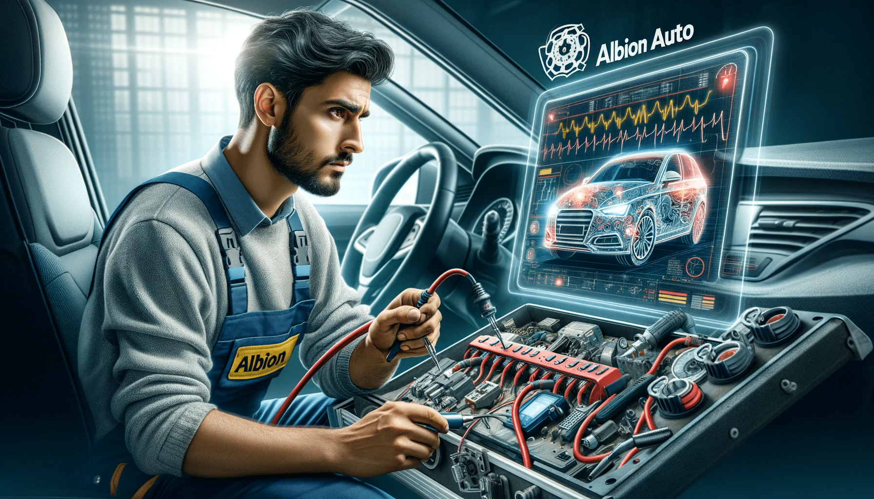 An-albion-auto-mechanic-of-south-asian-descent-using-advanced-diagnostic-tools-to-troubleshoot-a-cars-electrical-problem