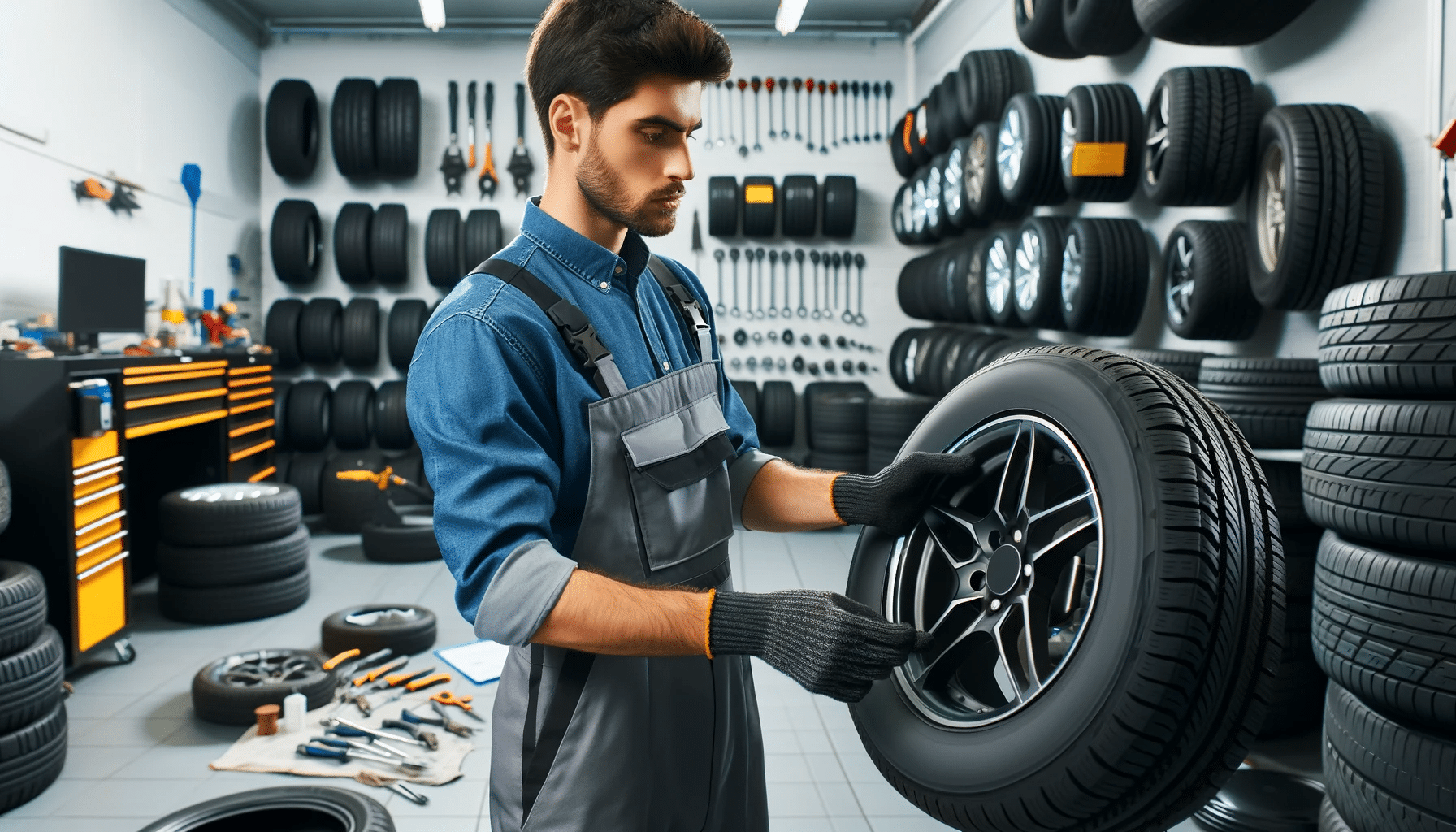 A-professional-mechanic-in-a-well-equipped-auto-repair-shop-wearing-a-uniform-and-safety-gloves-skillfully-mounting-a-new-tire-onto-a-wheel-the-bac.png