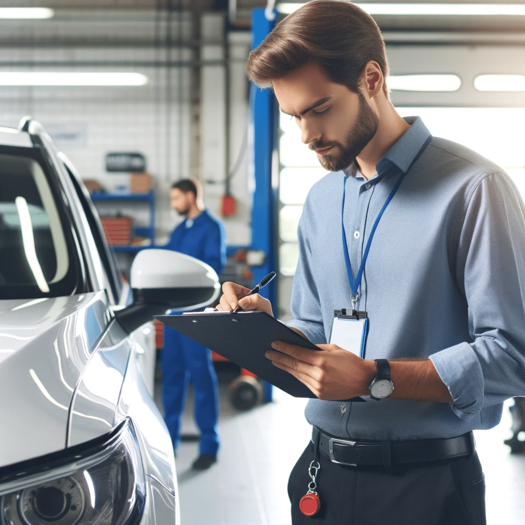 an Automotive Technician Conducting a Vehicle Appraisal in Bolton, on