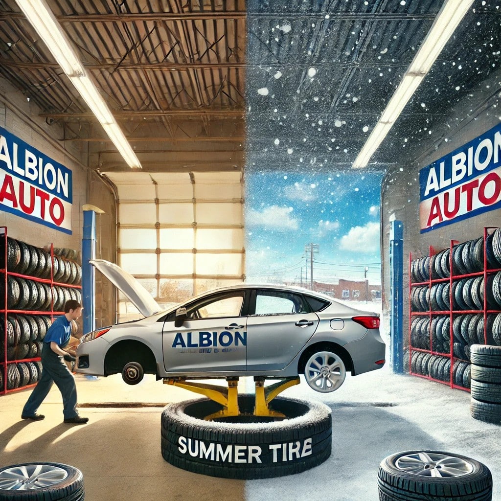 seasonal tire change winter albion auto